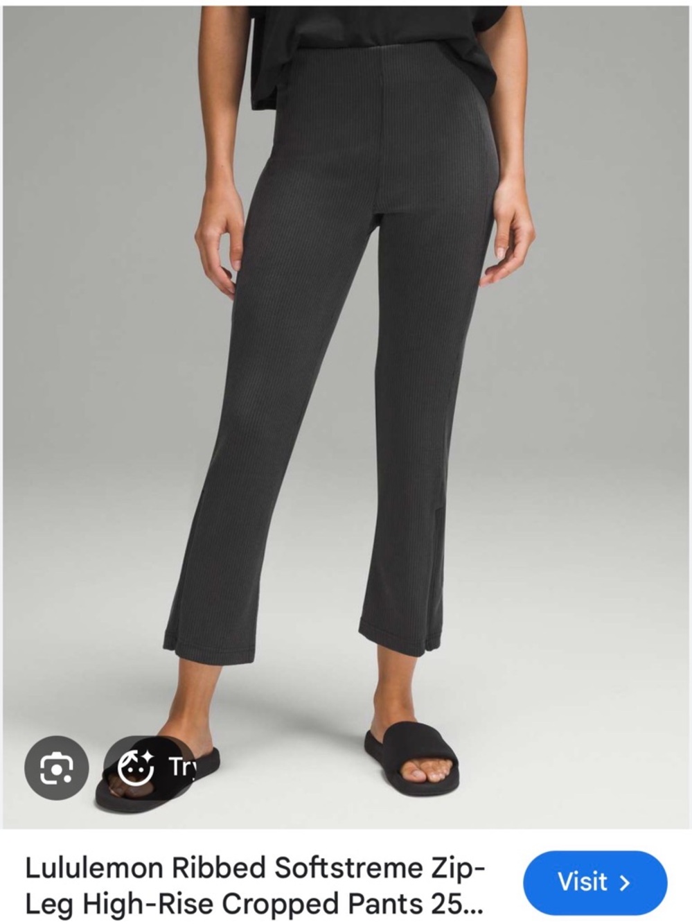 lululemon athletica Ribbed High-Rise Cropped Zip-Leg Pants